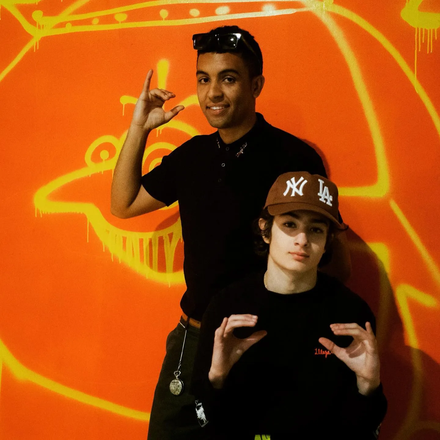 Sunny Suljic with his friend, Mikey