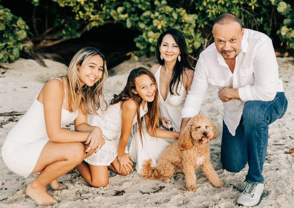 Paula Andrea Bongino with her husband and two daughter